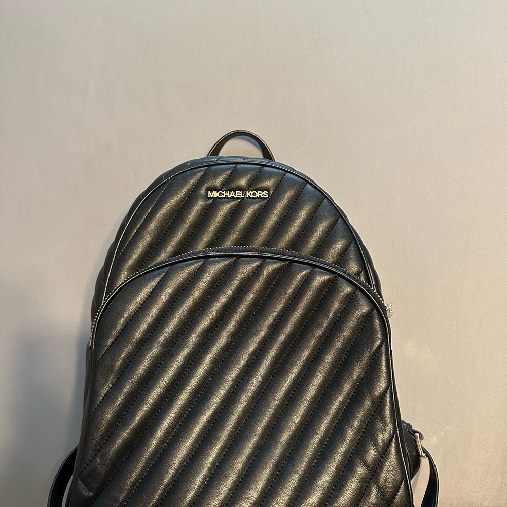 Michael Kors Quilted Black Backpack purse